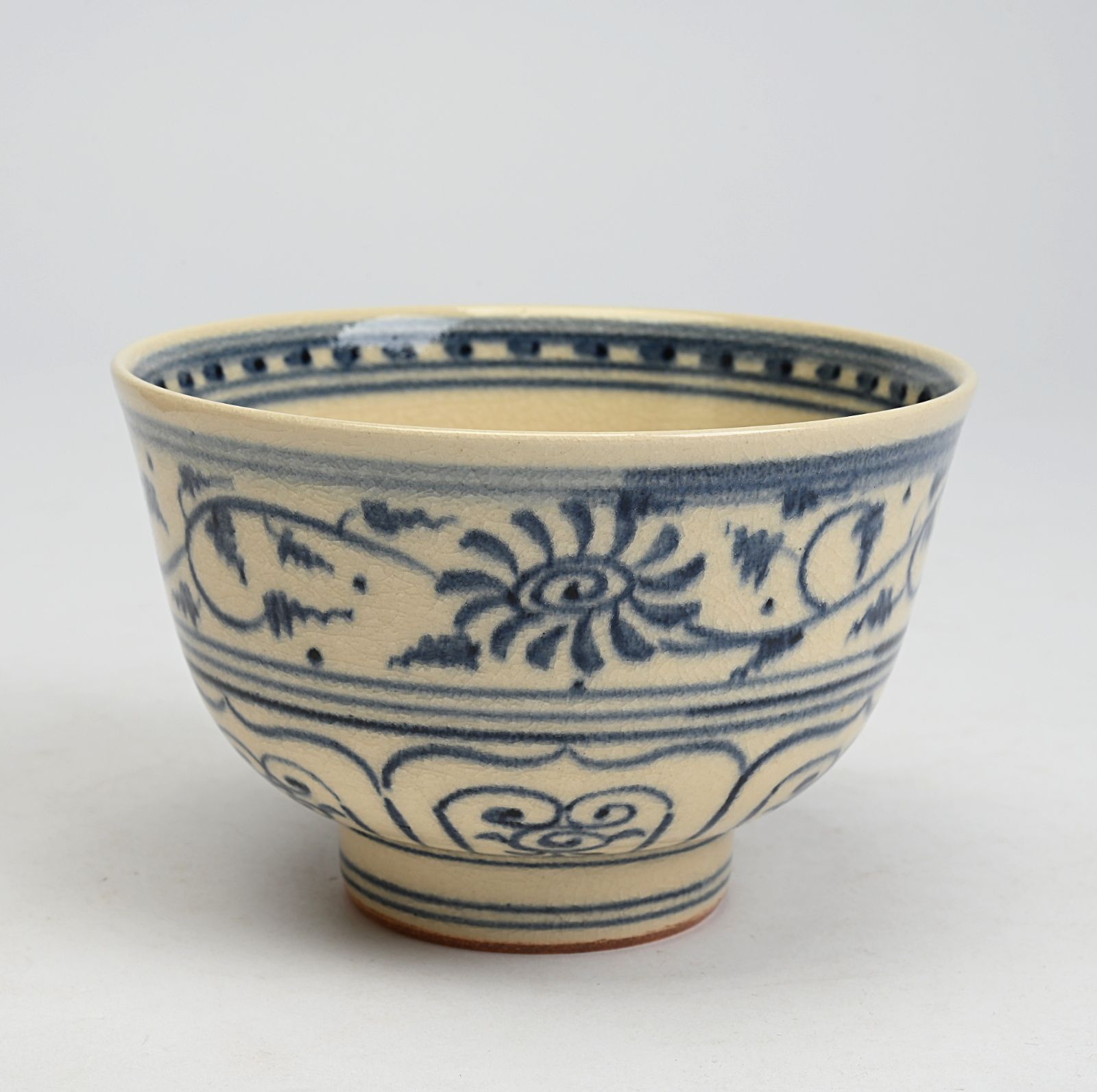 安南染付 菊花文 茶碗