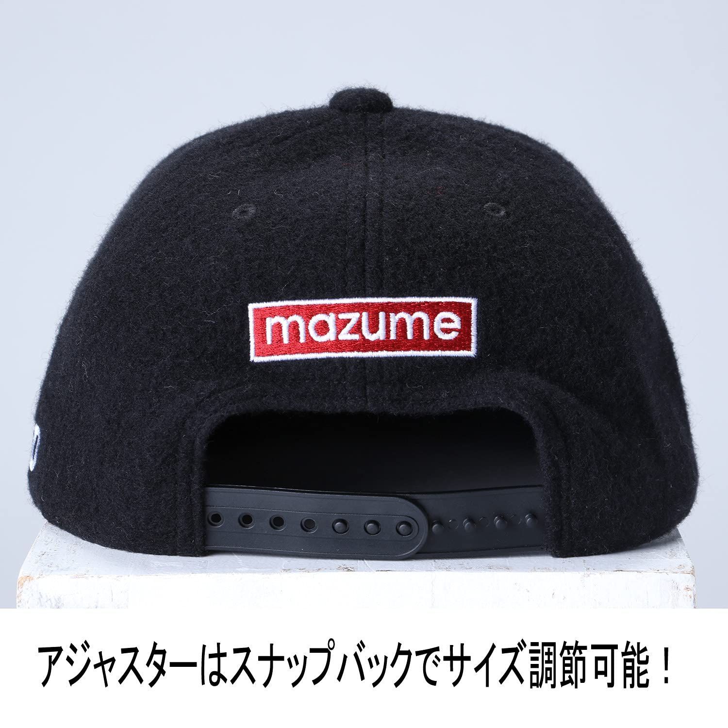 贈答 マズメ Mazume FLAT CAP メッシュ UNITED MZCP-538-03 グレー×ブラック フリー 