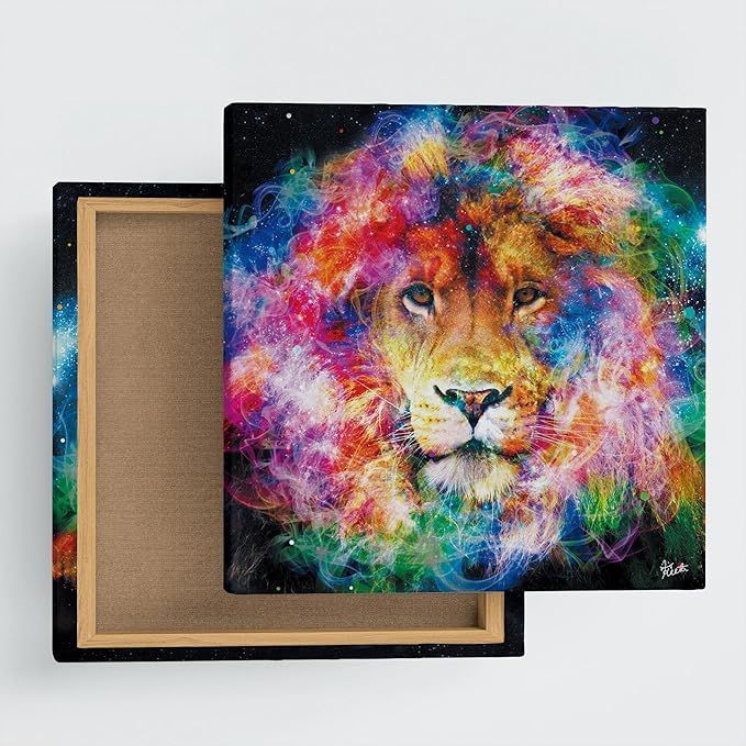 ライオン 動物 アートパネル 30cm × 30cm 日本製 ポスター