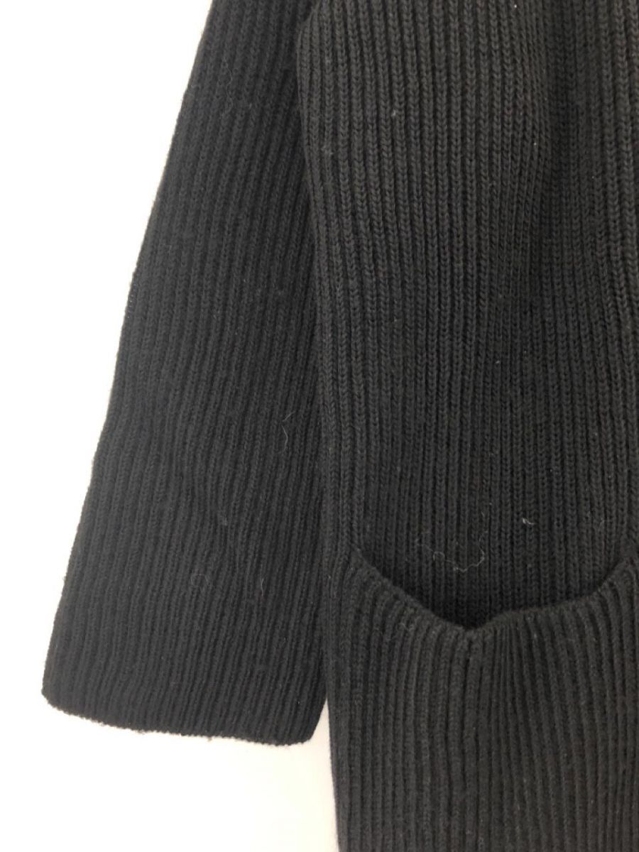 WIRROW ウィロウ ウール100% ロング ニット カーディガン size1/黒  