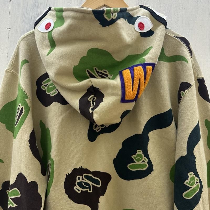 A BATHING APE アベイシングエイプ パーカー 長袖 001ZPH301023X シャーク Shark ZIP Hoodie カモフラ柄 -  メルカリ