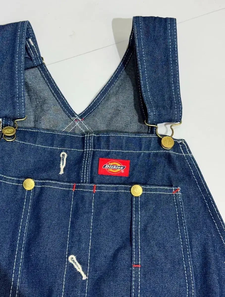 Dickies ディッキーズ インディゴ サスペンダー オールインワン デニム ワイド パンツ ｜ ヴィンテージ