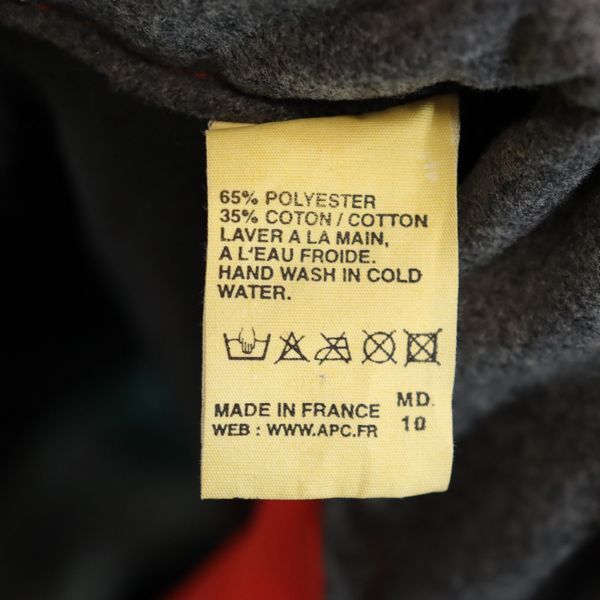 アーペーセー 90s フランス製 フーデッドジップジャケット S レッド A.P.C. メンズ   【R221102】レッド商品番号