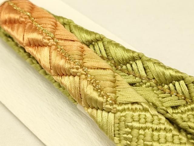 平和屋本店○和装小物 帯締め・帯揚げセット 高麗組 綾出し 舞花文 暈