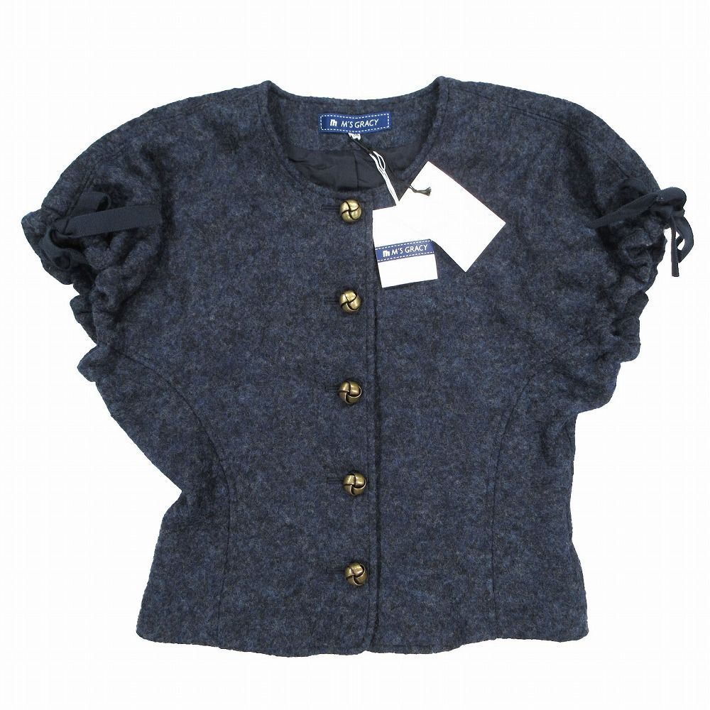 美品✨ M'S GRACY エムズグレイシー ノーカラージャケット ネイビー 楽天市場】エムズグレイシー ジャケットの通販