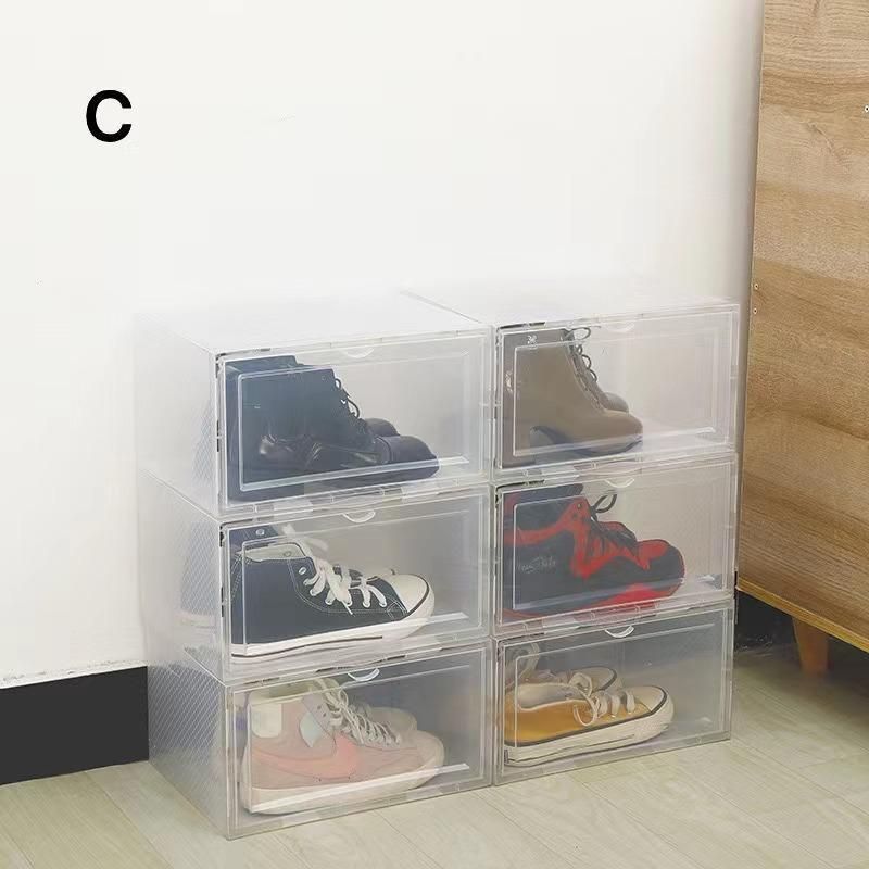 シューズボックス シューズケース収納 クリアケース靴収納 透明 靴棚シューガード ｜6個 シューズボックス クリアシューズケース 透明 硬質