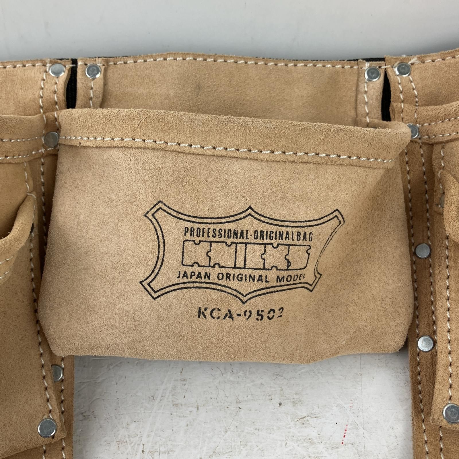 ЗЗKNICKS 2×2ポケットレザー ツールバック釘袋 KCA-9502 キャメル