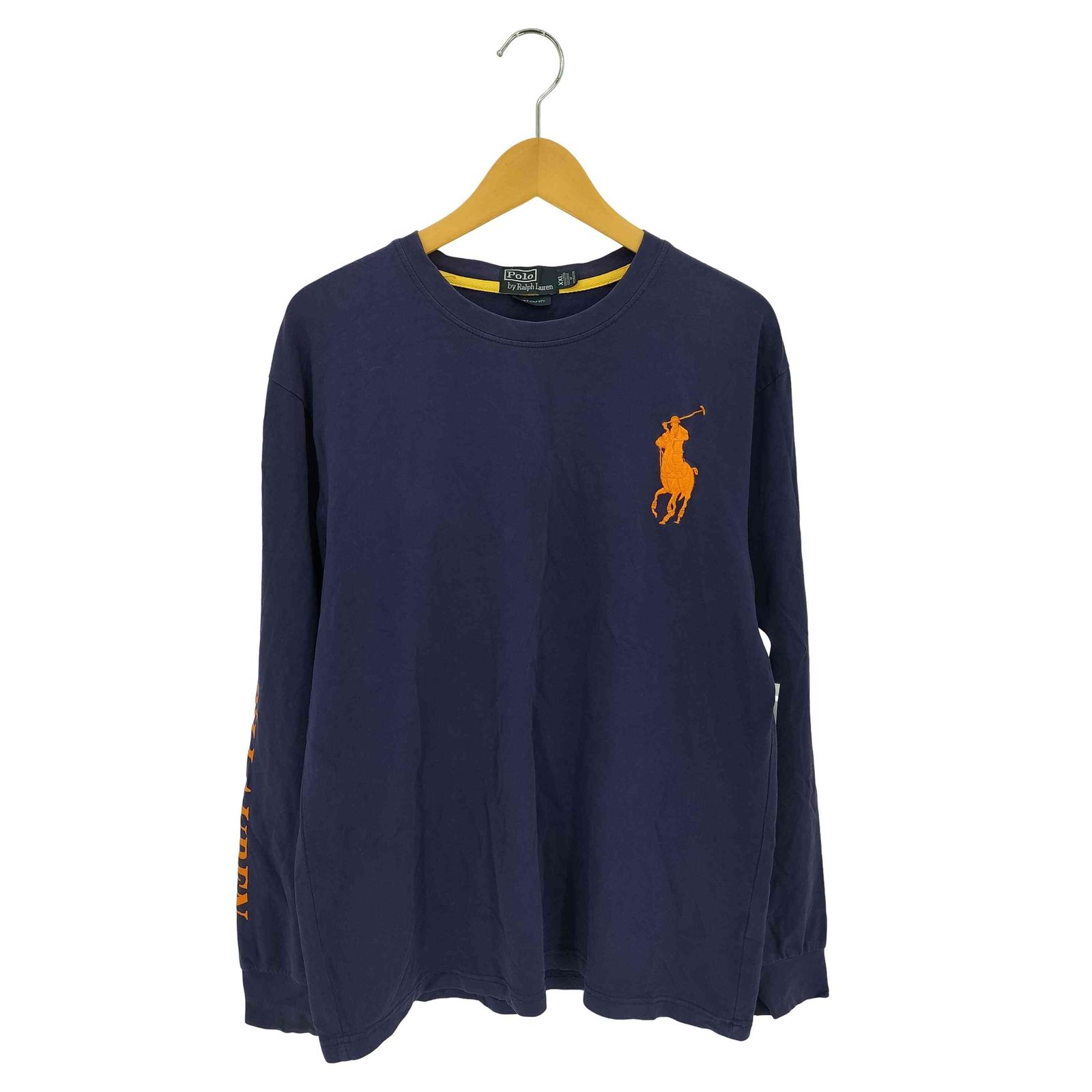 高品質，正規品 ポロバイラルフローレン Polo by RALPH LAUREN CUSTOM FIT ビッグポニー刺繍 アームプリント ロングスリーブTシャツ メンズ import：XXL Tシャツ