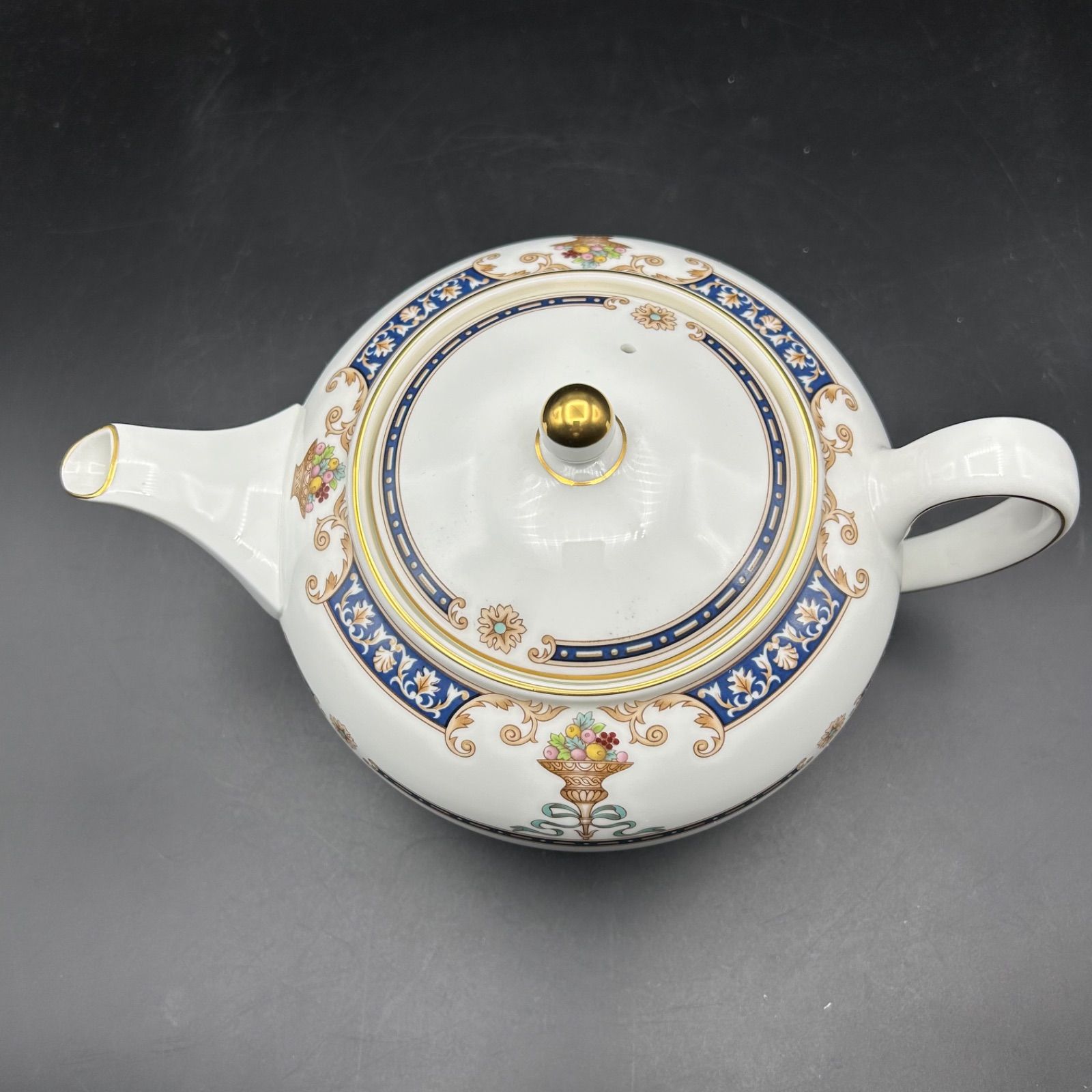 レア 美品 ウェッジウッド WEDGEWOOD ハイグローブ ポット 黒壺 旧刻印 