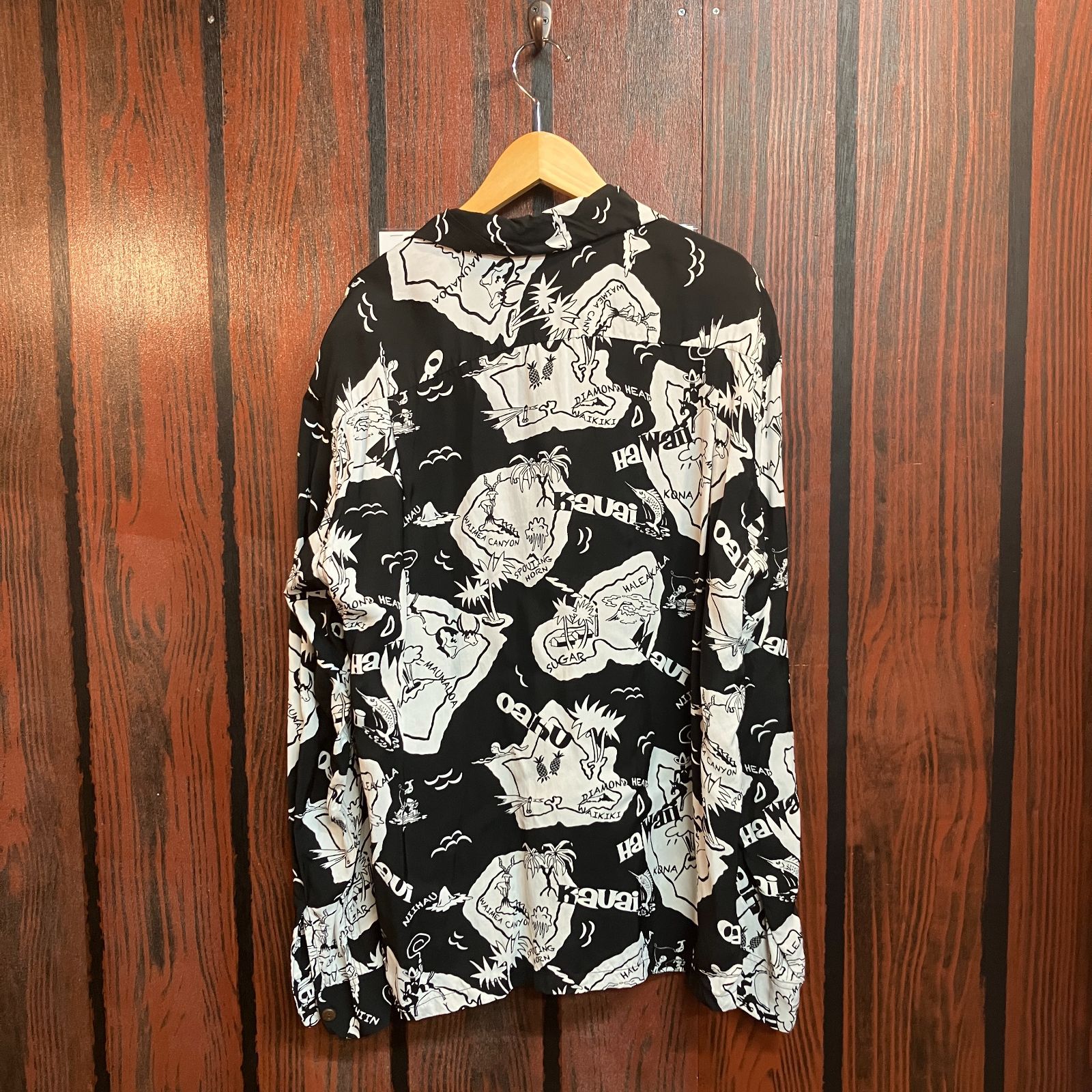 むつ75-062702 SUN SURF RAYON L S 2025SS SHOWING HAWAIIAN ISLAND Style No.SS29002 併売 メンズ