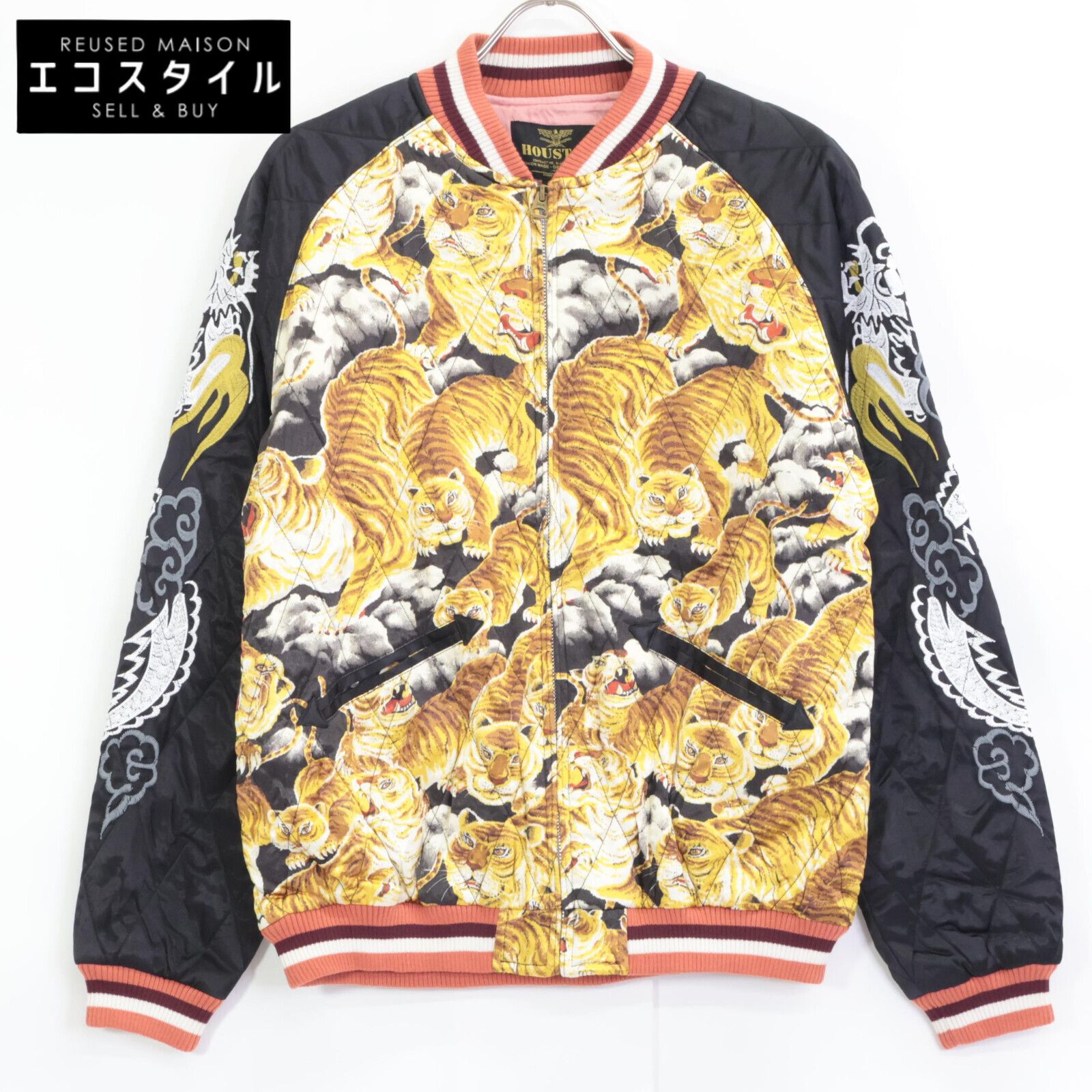 HOUSTON ヒューストン 51363 百虎柄 スーベニア スカジャン M