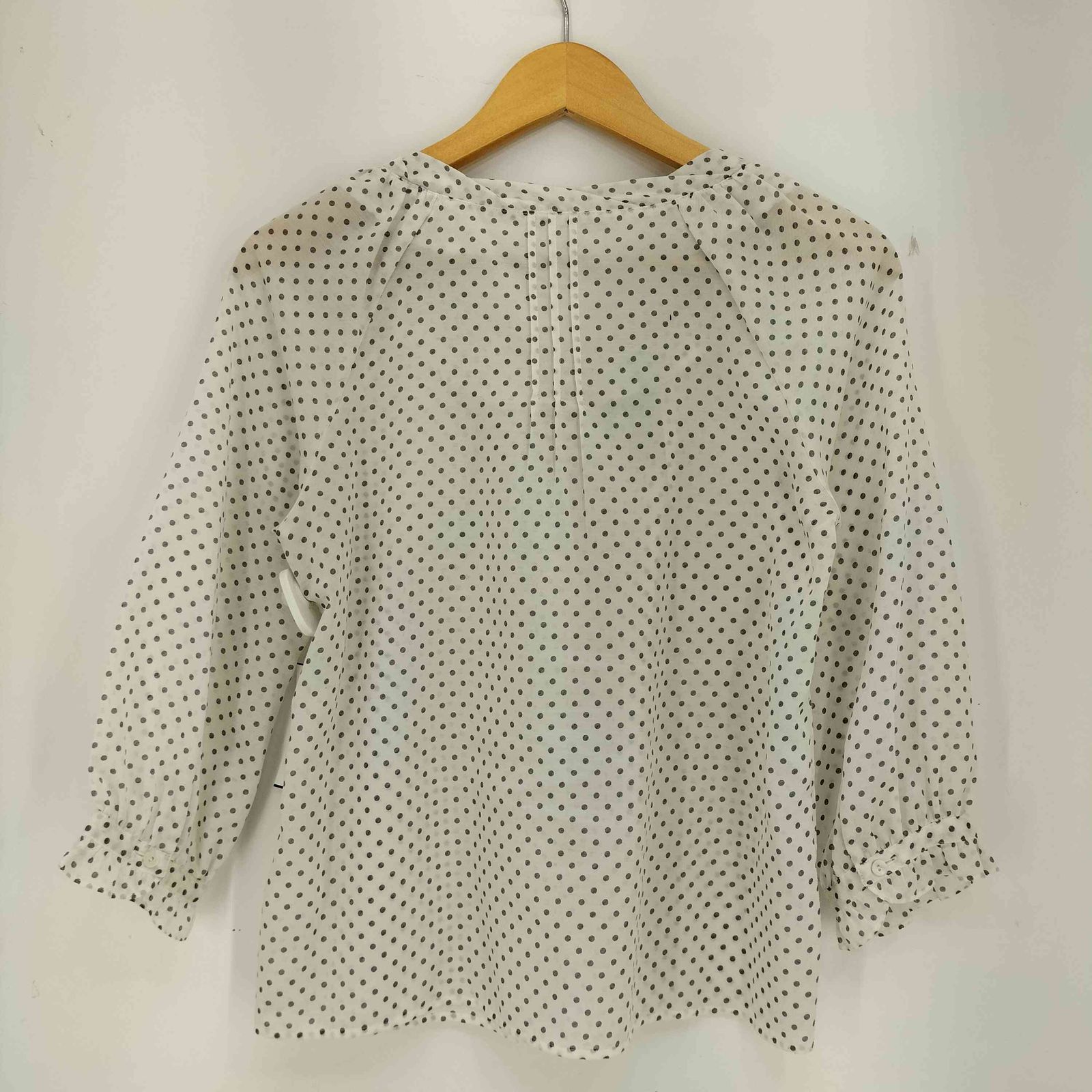 アルアバイル allureville フリル ネック ドット ブラウス レディース