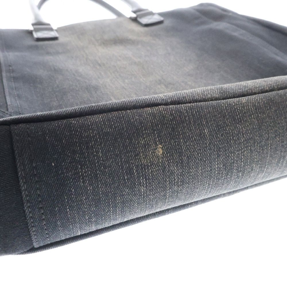 DIESEL (ディーゼル) Logo Leather Denim Tote Bag ロゴ レザー