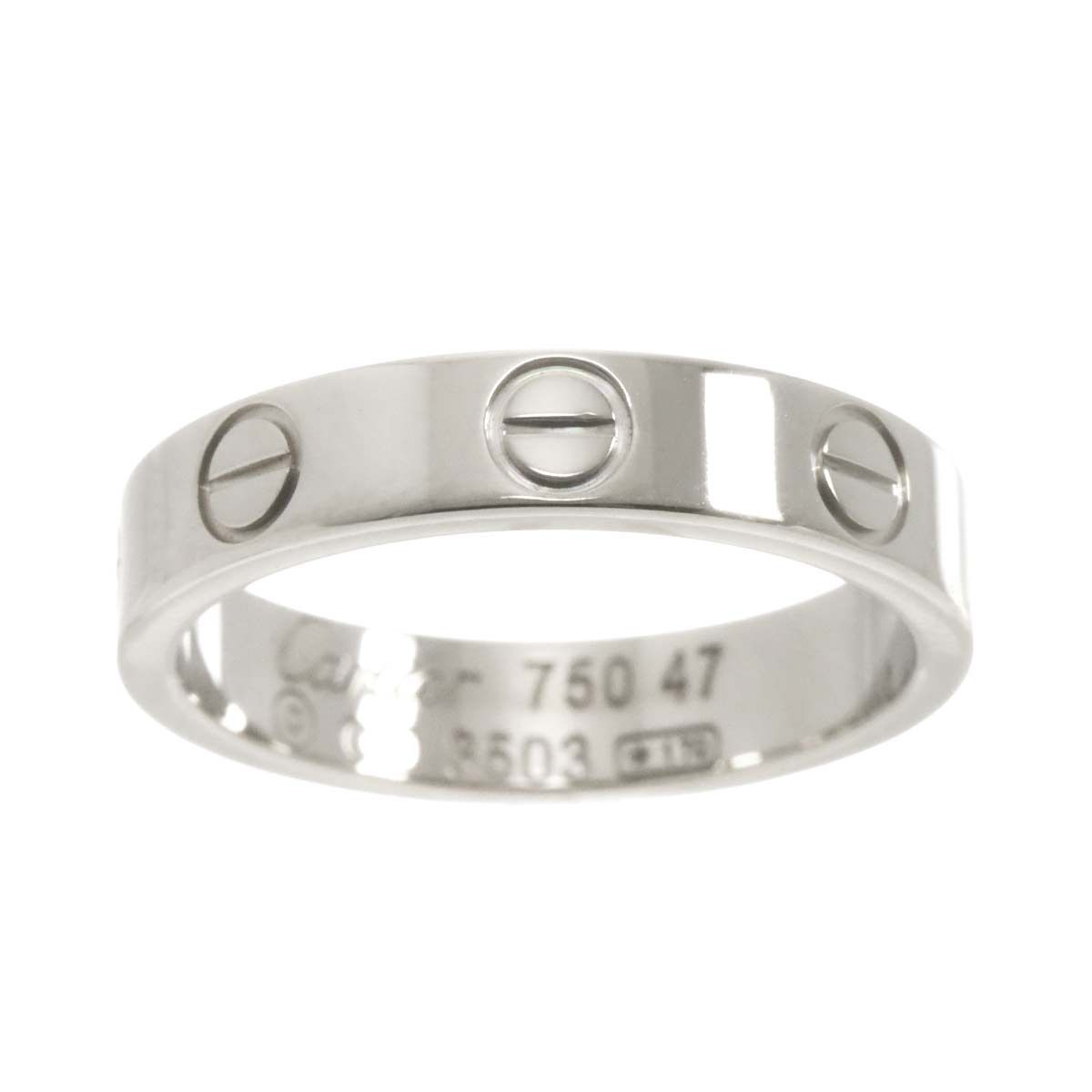 カルティエ Cartier ミニラブ #47 リング K18 WG ホワイトゴールド 750