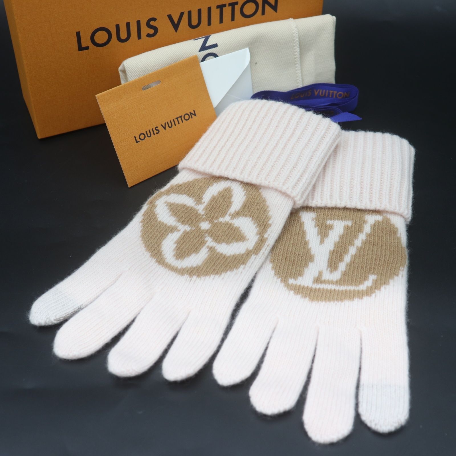 [SALE]ヴィトン Vuitton ニット グローブ・LV メダリオン 新品未使用Louis Vuitton ニット グローブ・LV メダリオン
