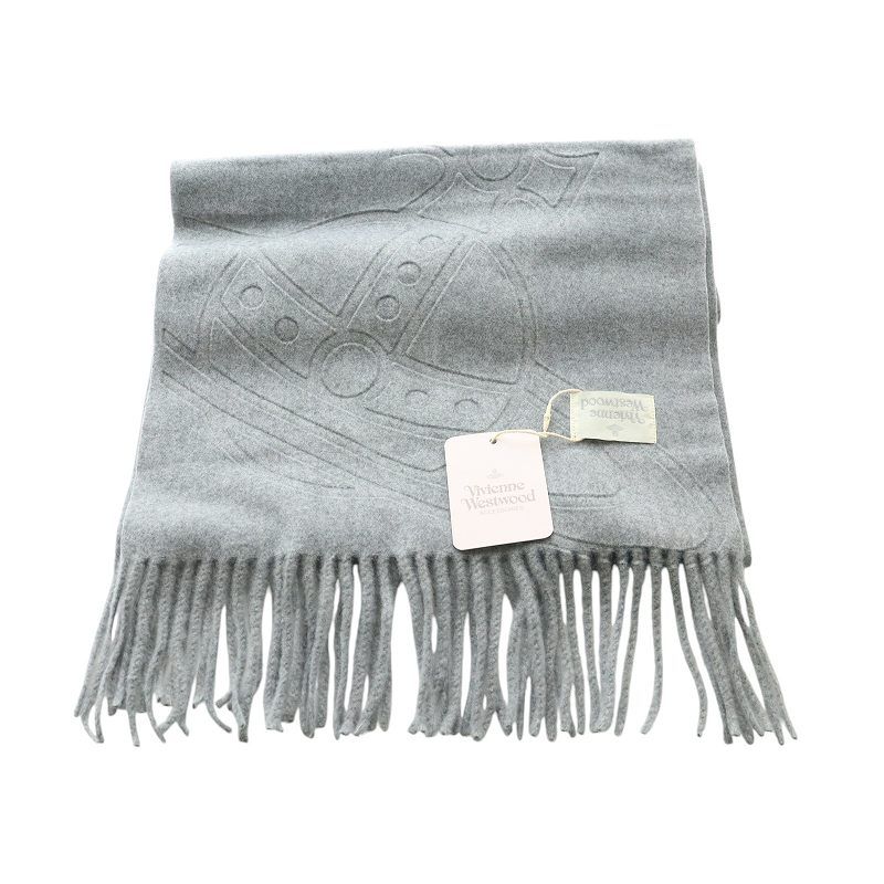 PRADA プラダ マフラー ストール フリンジ 刺繍ロゴ カシミヤ混