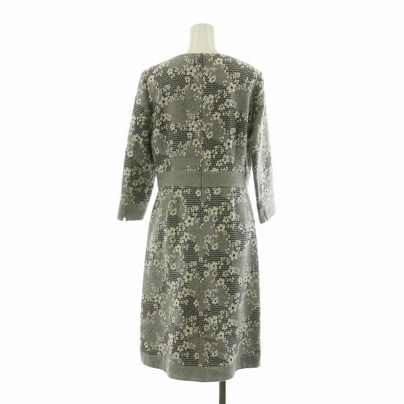 オースチン リード Austin Reed ワンピース ひざ丈 花柄 七分袖 40