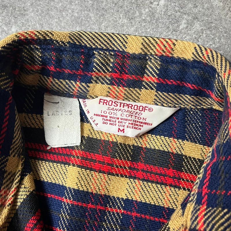 70s 80s frostproof ネルシャツ ヘビネル 70's Frostproof Heavy Flannel shirt M 古着 us古着 70年代