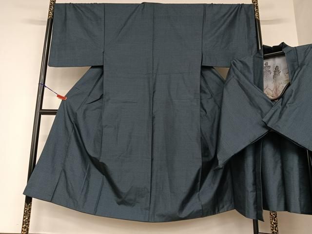 平和屋着物○男性 本場大島紬 アンサンブル 100亀甲 総詰め 正絹