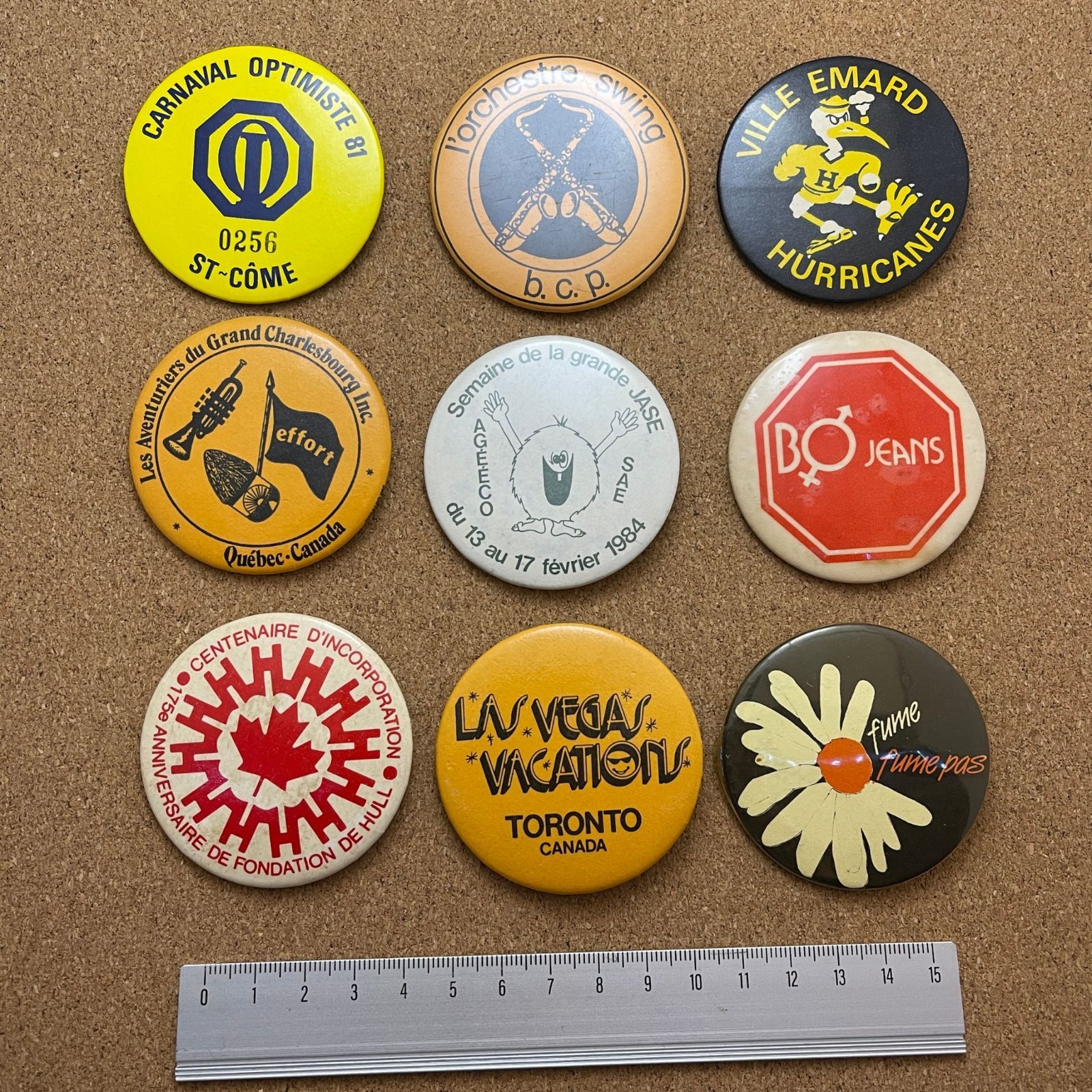 ③ 70s 80s vintage 古着 缶バッチ 缶バッジ 8個 カラフル 缶バッジ ビンテージ アンティーク B 50s ~ 60s 70s 80s 90s 00s