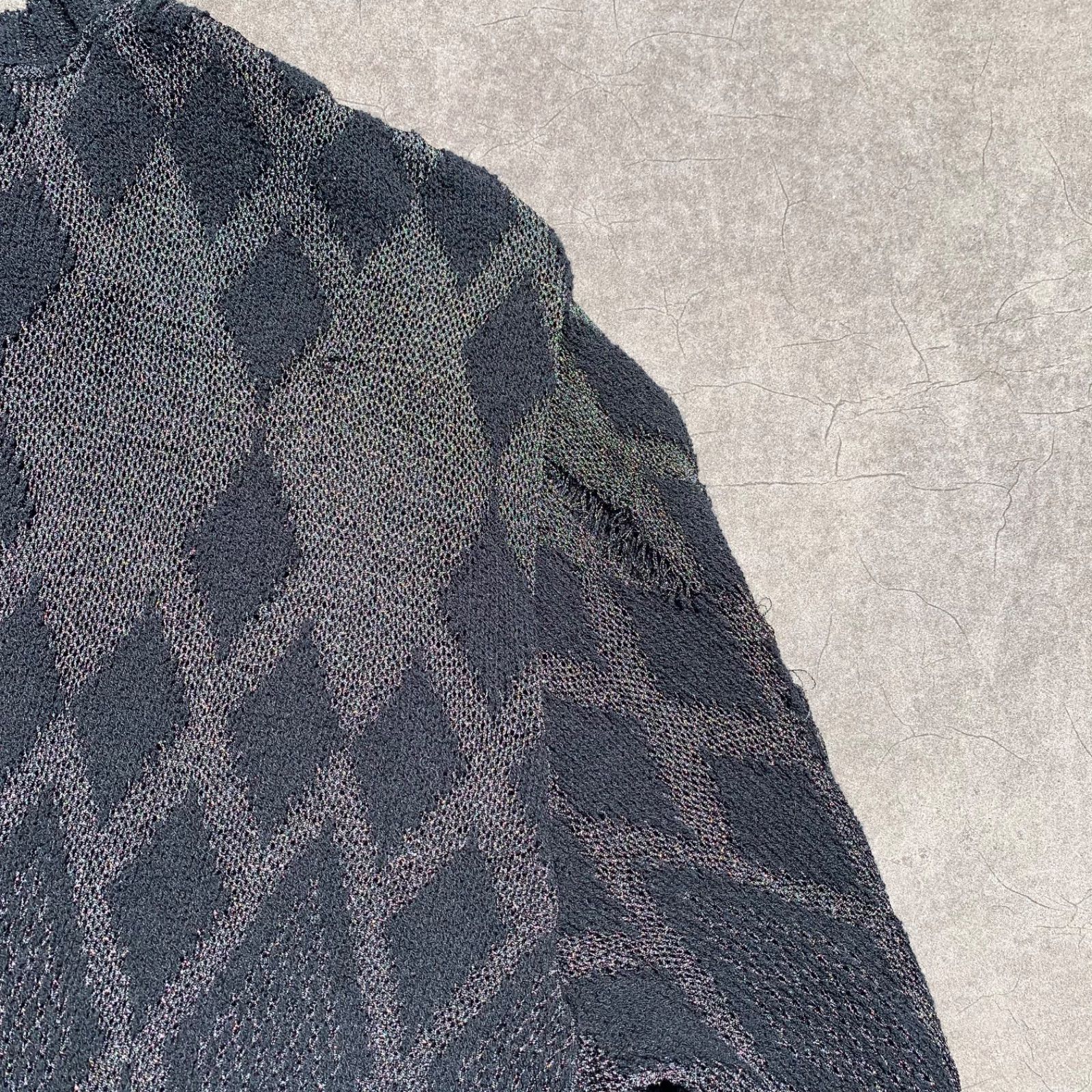 ficce diamond shape designed see-through knit