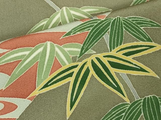 平和屋本店■極上　本加賀友禅作家　西川健一　訪問着　松竹梅　竜田川　灰汁色地　逸品　未使用　DZAA4407kh5 平和屋本店□極上 本加賀友禅作家 西川健一 訪問着 松竹梅 竜田川 灰汁