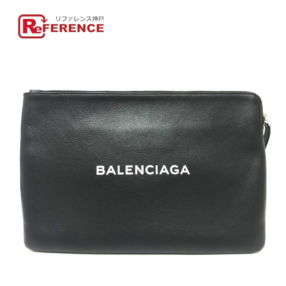 BALENCIAGA レザー クラッチバッグ 黒 BALENCIAGA バレンシアガ クラッチバッグ ショッピング 492467 レザー