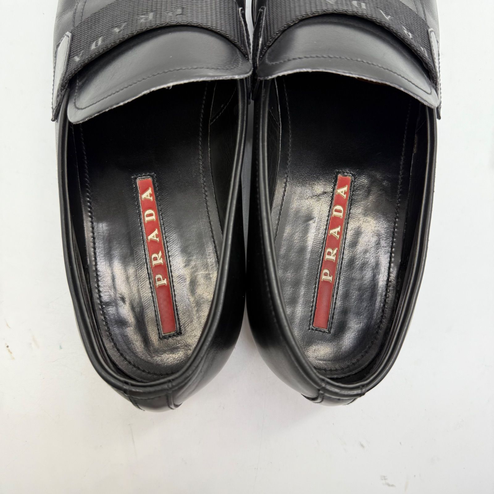 PRADA SPORT archive tech Leather Loafer UK6.5 1571 black