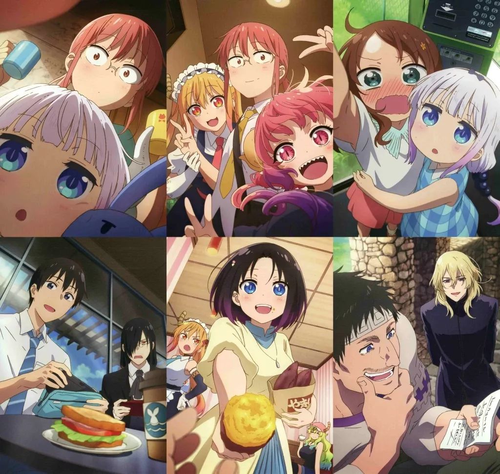 『小林さんちのメイドラゴン 』メッセージ付きフォト風イラストカード全6種セット 映画小林さんちのメイドラゴン メッセージ付きフォト風イラスト