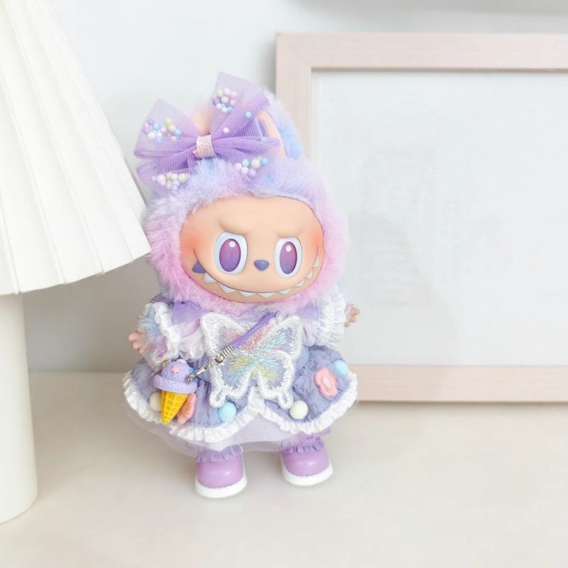 ラブブ labubu 着せ替え コスチューム 4点セットぬいぐるみ着せ替え Labubu ぬい服 着ぐるみ 着せ替えコスチューム 17cm ラブブ