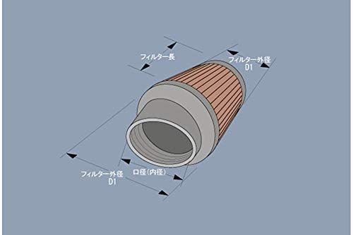 K&Nケーアンドエヌ カスタムフィルター ラウンドテーパー φ79 クローム