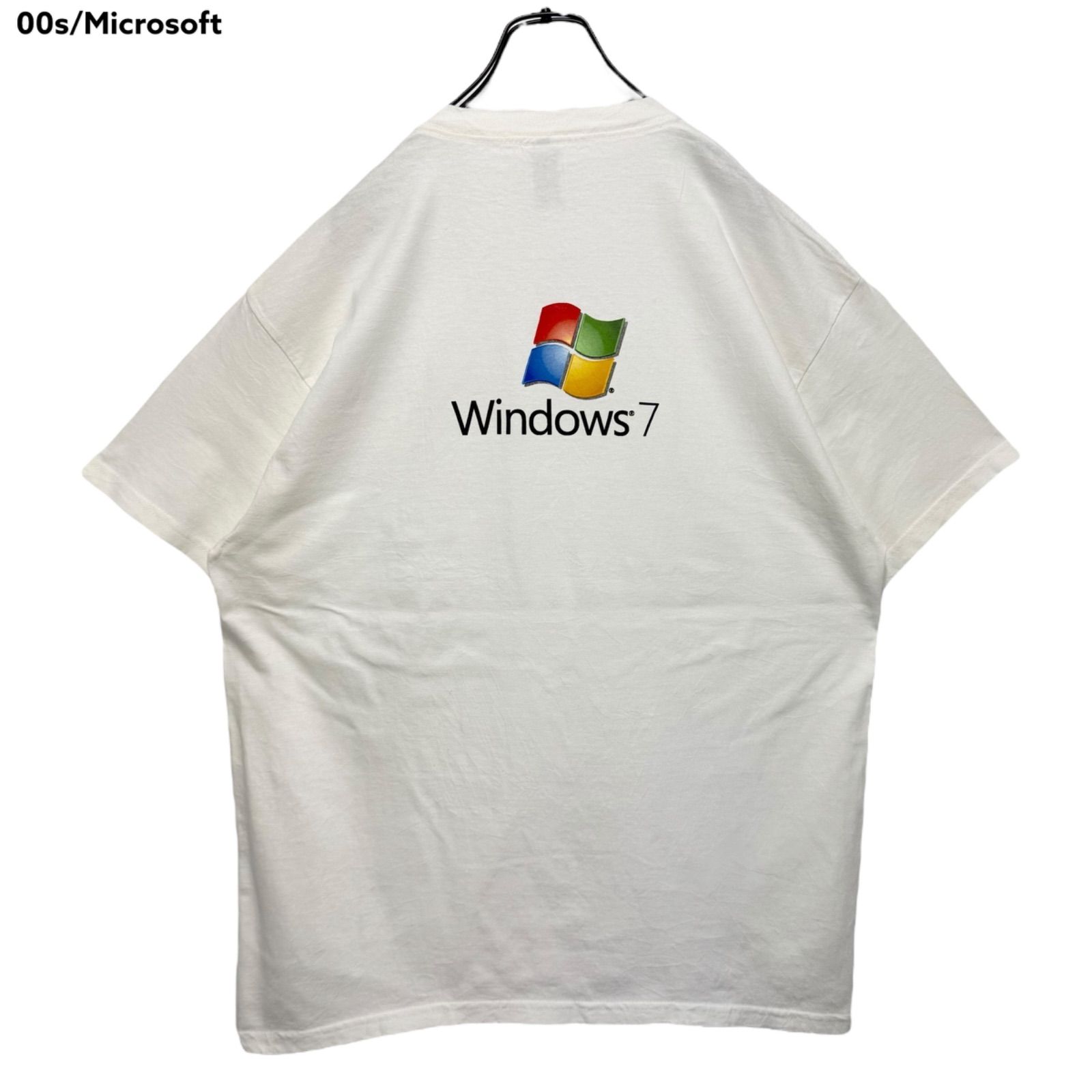 00s Microsoft Windows 7 Promo Print T-shirt Tee マイクロソフト