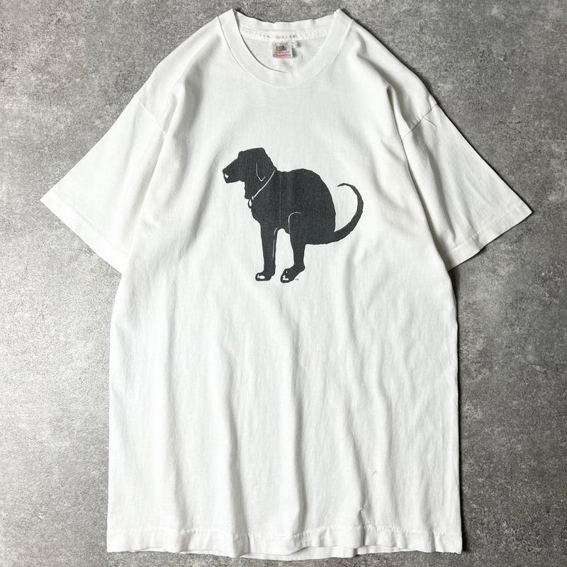 90s USA製 The Bad Dog ドッグ パロディ 両面 プリント 半袖 Tシャツ L