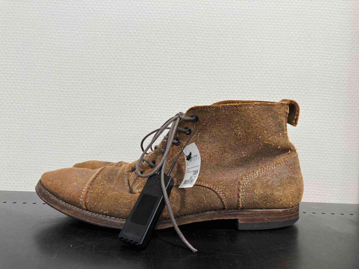 Lay The Foundation レイザファンデーション ショートブーツ スエード レースアップブーツ ブラウン サイズ27.5cm メンズ