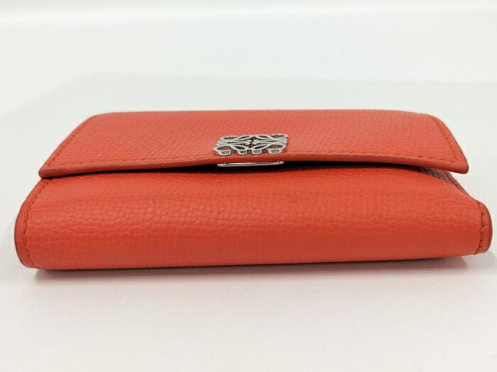 LOEWE バーティカルウォレット 三つ折り財布 アナグラム レザー