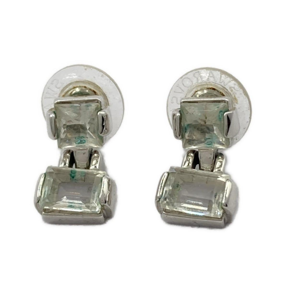 SWAROVSKI スワロフスキー ピアス - クリア×シルバー