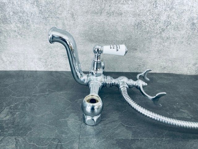 テレフォン型シャワバス水栓 電話機型シャワー混合水栓 お洒落なお風呂 ハッピーシャワー 住宅設備 ジャンク 513444