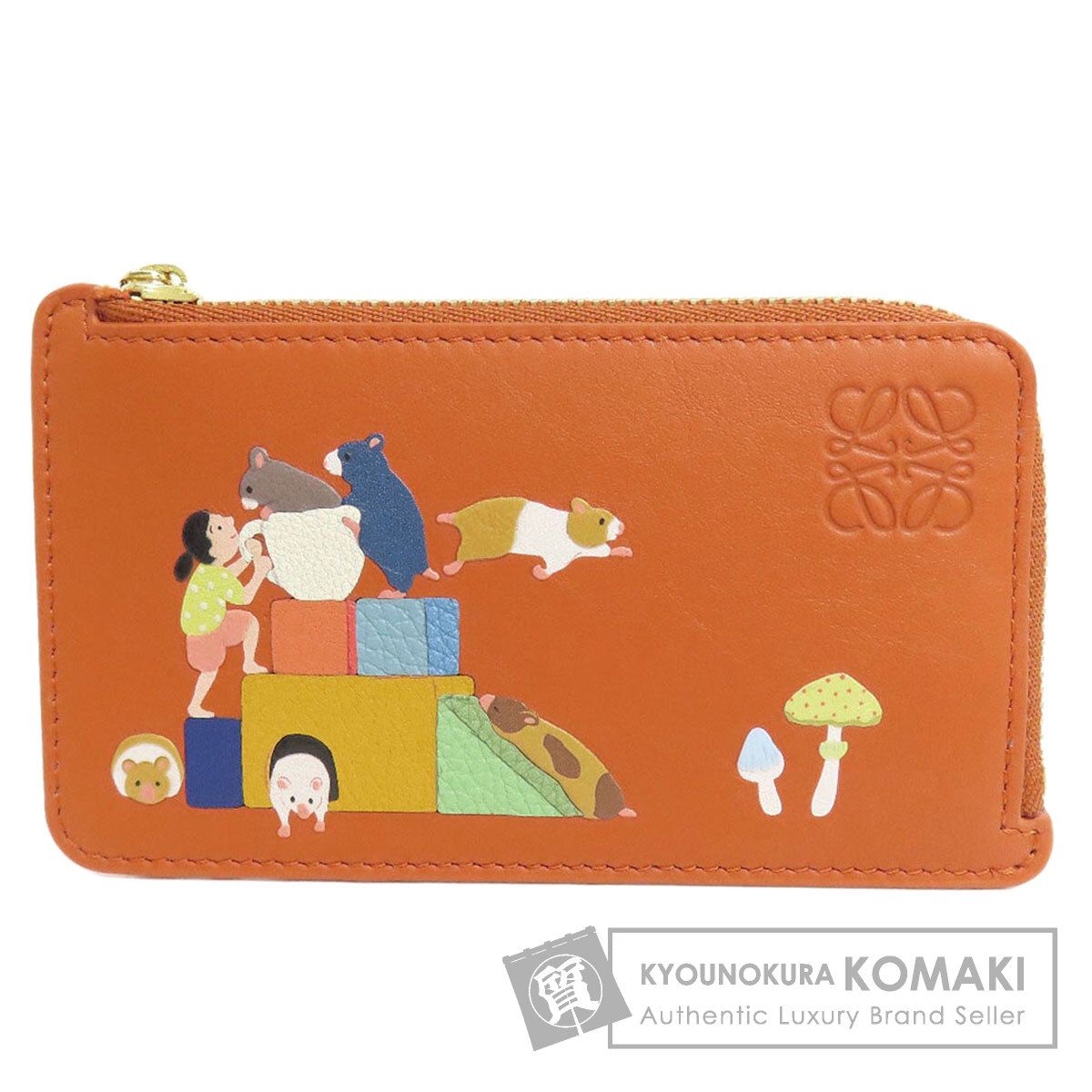 美品】 LOEWE ロエベ マウス チャーム コインケース レザー ピンク