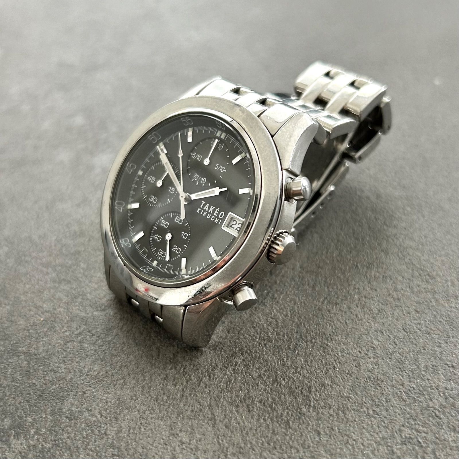 タケオキクチ手巻きクロノグラフ腕時計 タケオキクチ 腕時計 クロノグラフ - メルカリ