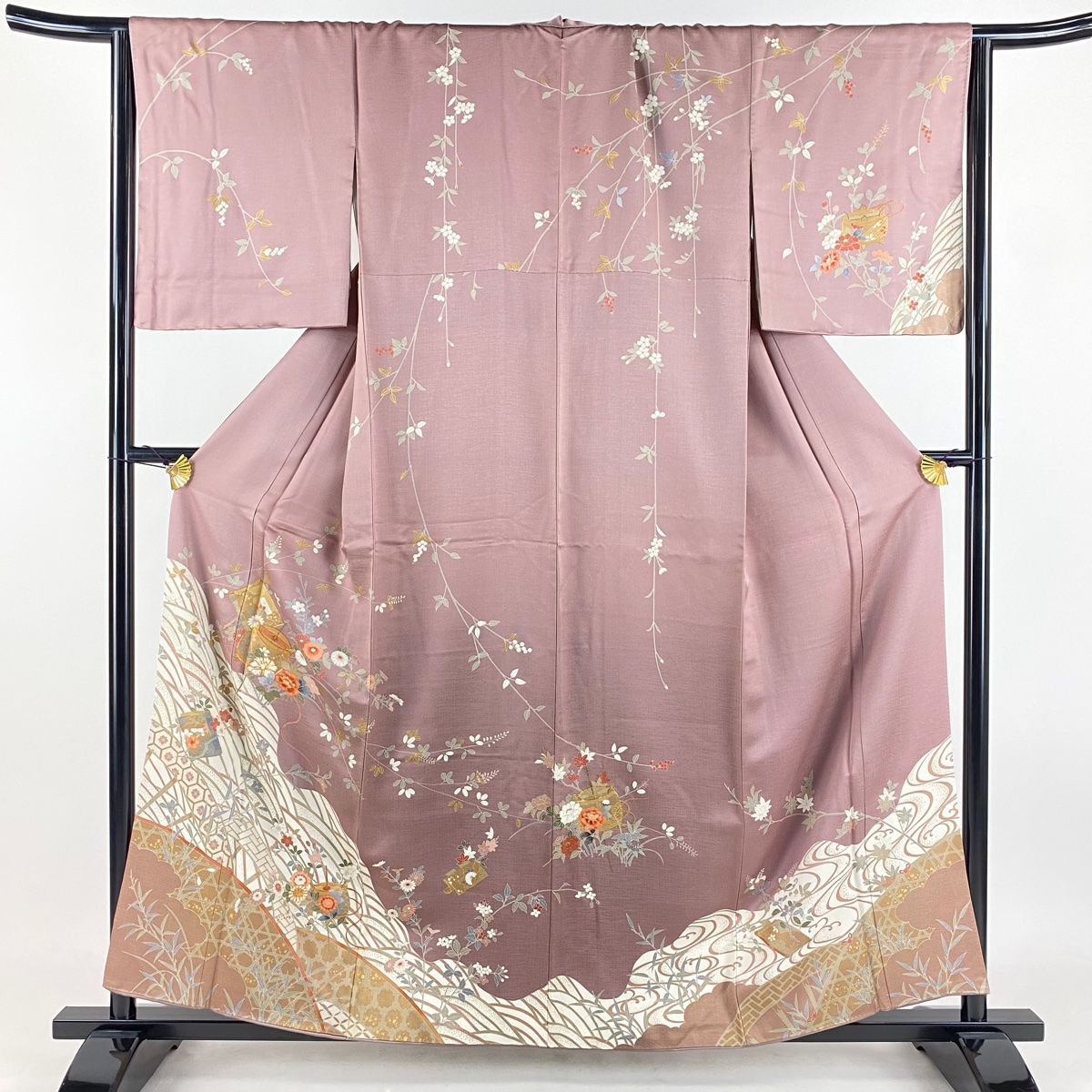 サンキャッチャー♡ハンドメイド「深い紫色とチェコビーズフラワー