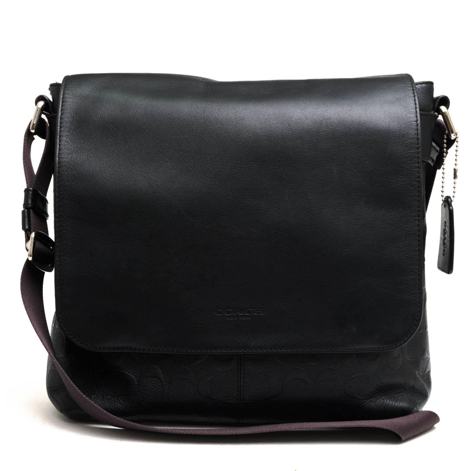 コーチ／COACH バッグ ショルダーバッグ 鞄 メンズ 男性 男性用 レザー 革 本革 ブラック 黒  F72220 CHARLES SMALL MESSENGER IN SIGNATURE チャールズ スモール メッセンジャー シグネチャー シグネチャー