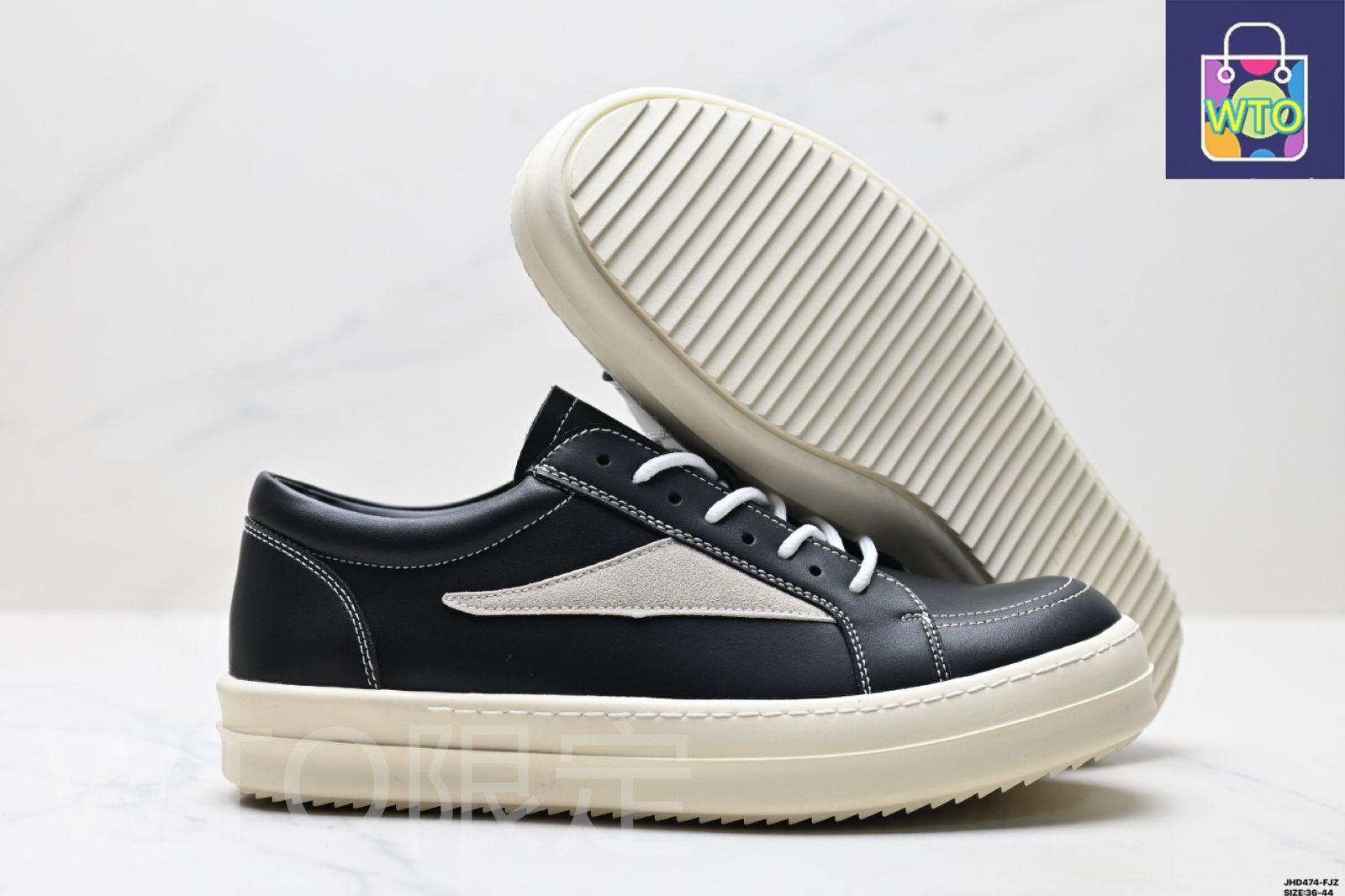 Rick Owens エクリュ Hollywood ハリウッド スニーカー 牛革 リック オウェンズ / RICK OWENS Hollywood 小牛皮 丸頭 靴