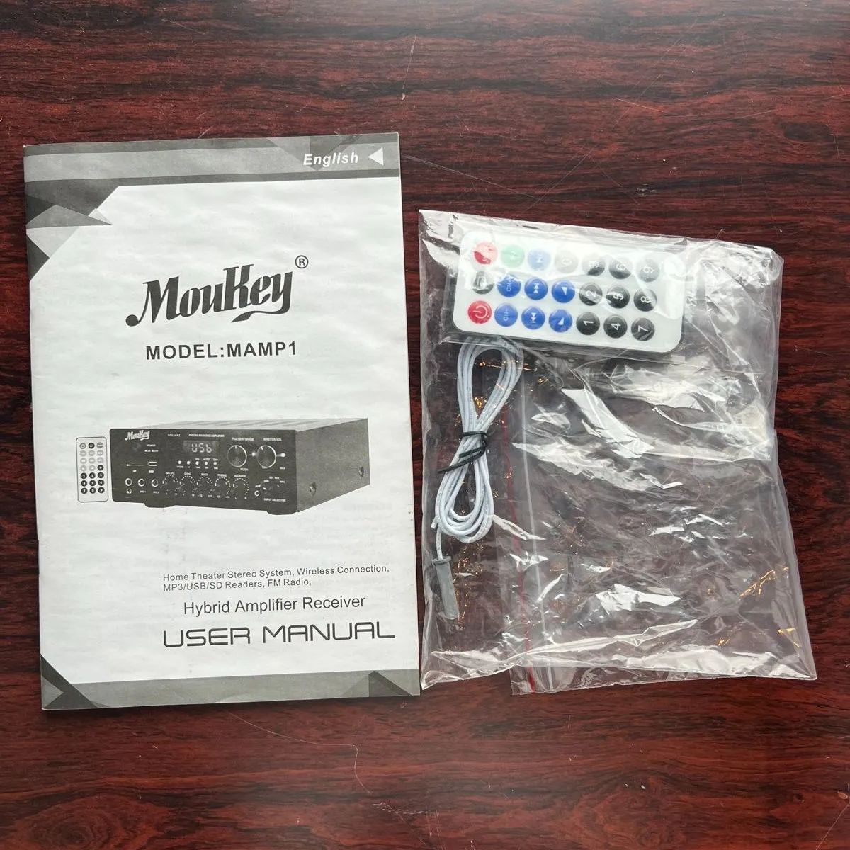 動作良好】Moukey MAMP1 カラオケ対応 Bluetoothアンプ｜リモコン付属