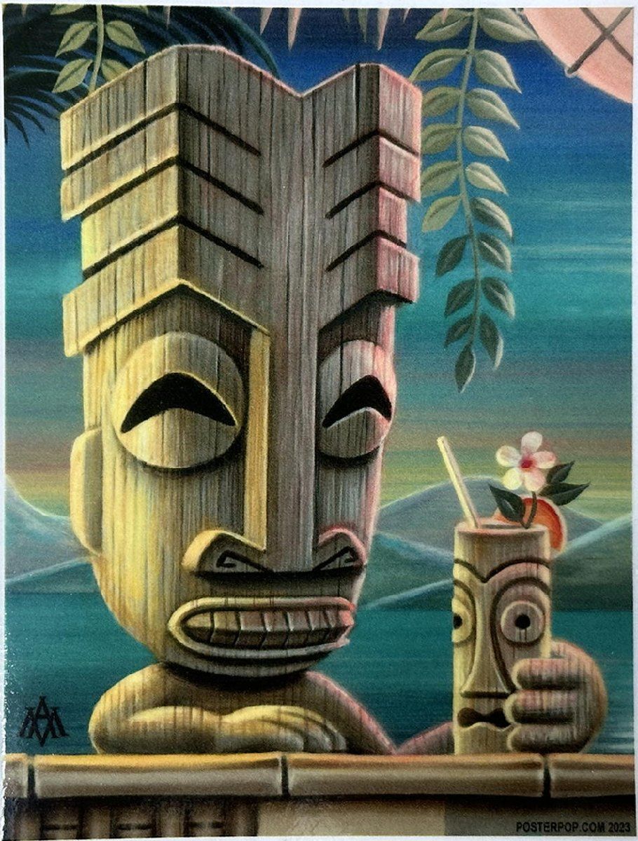 本物 Tiki Farm × POSTER POP Aaron Marshall Tiki Bartender Mug