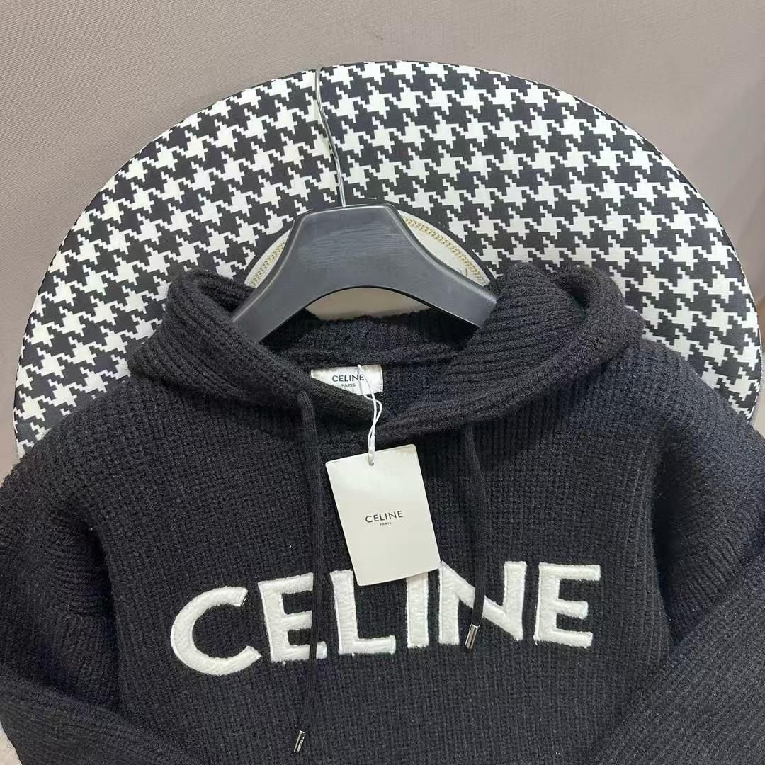 celine男女兼用アルファベットパーカニットです