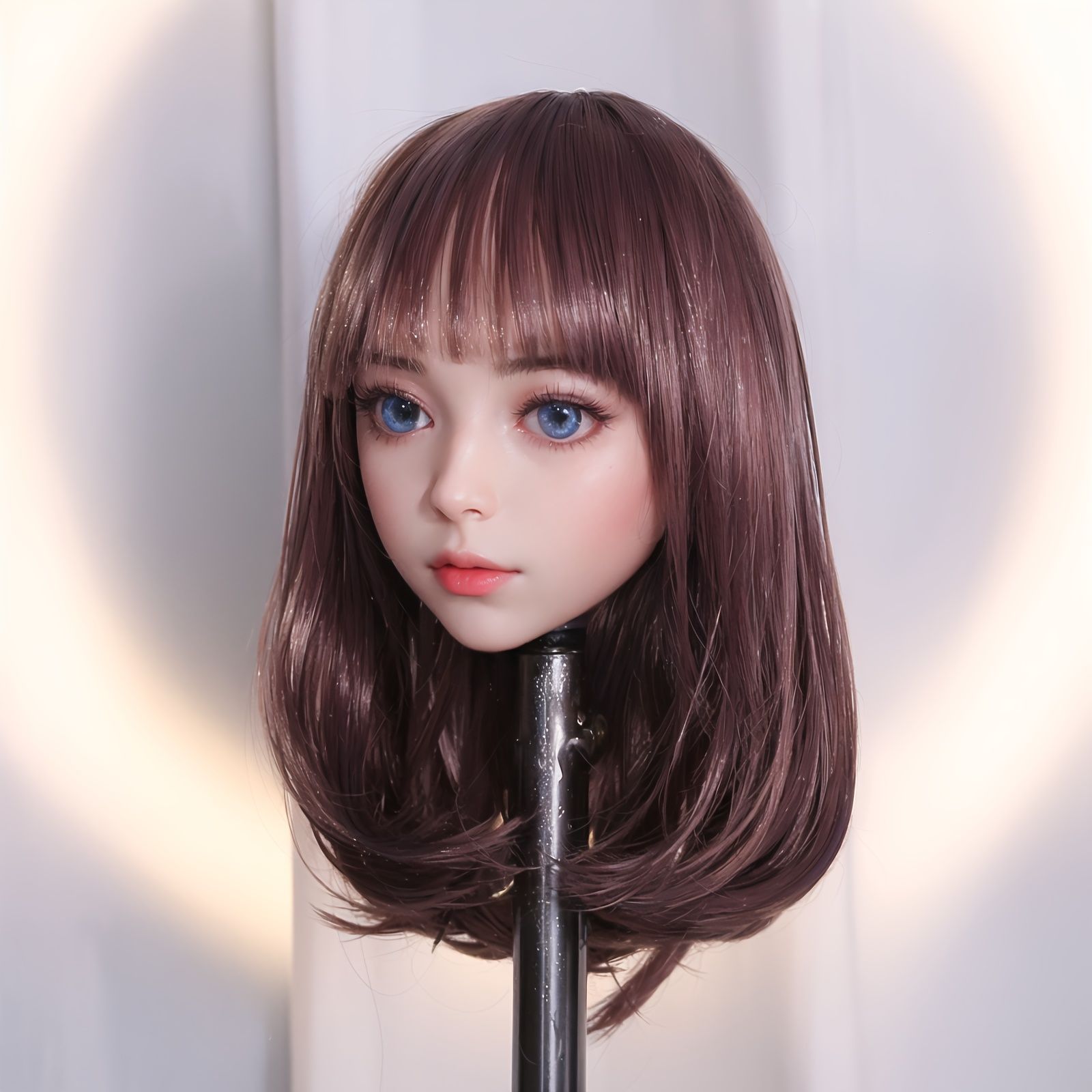 リアリズムメイクアップ練習マニキンヘッド - ヘアドレッサーやメイクアップアーティストに最適 メイクアップを取り除くのに最適 見るための装飾としても使用できる 理想的なギフトとメイクアップアクセサリー 取り外し なスタンド付き