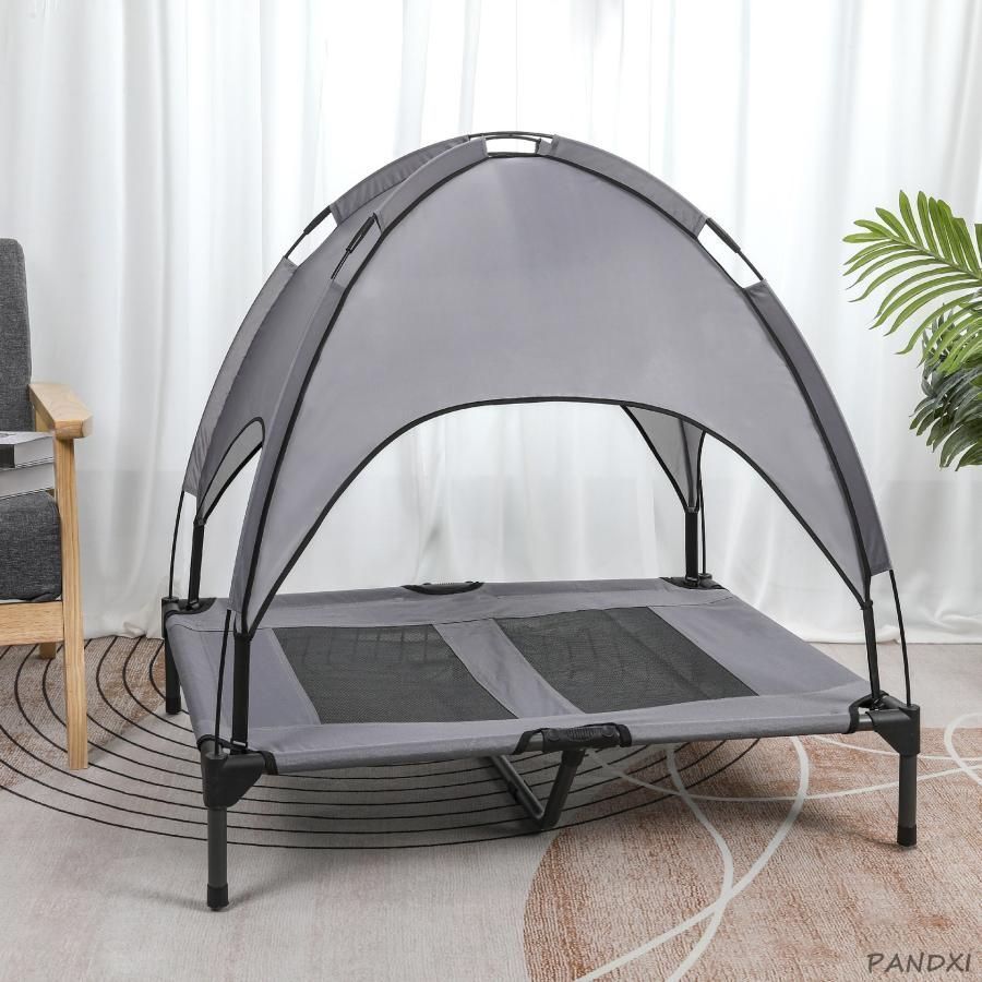 ペットベッド ペット用ベッド メッシュ ベッド Ｌ 脚付き コット テント付き 夏 夏用 屋内 屋外 小型犬 犬 猫 アウトドア キャンプ 涼しい 日除け 熱中症対策