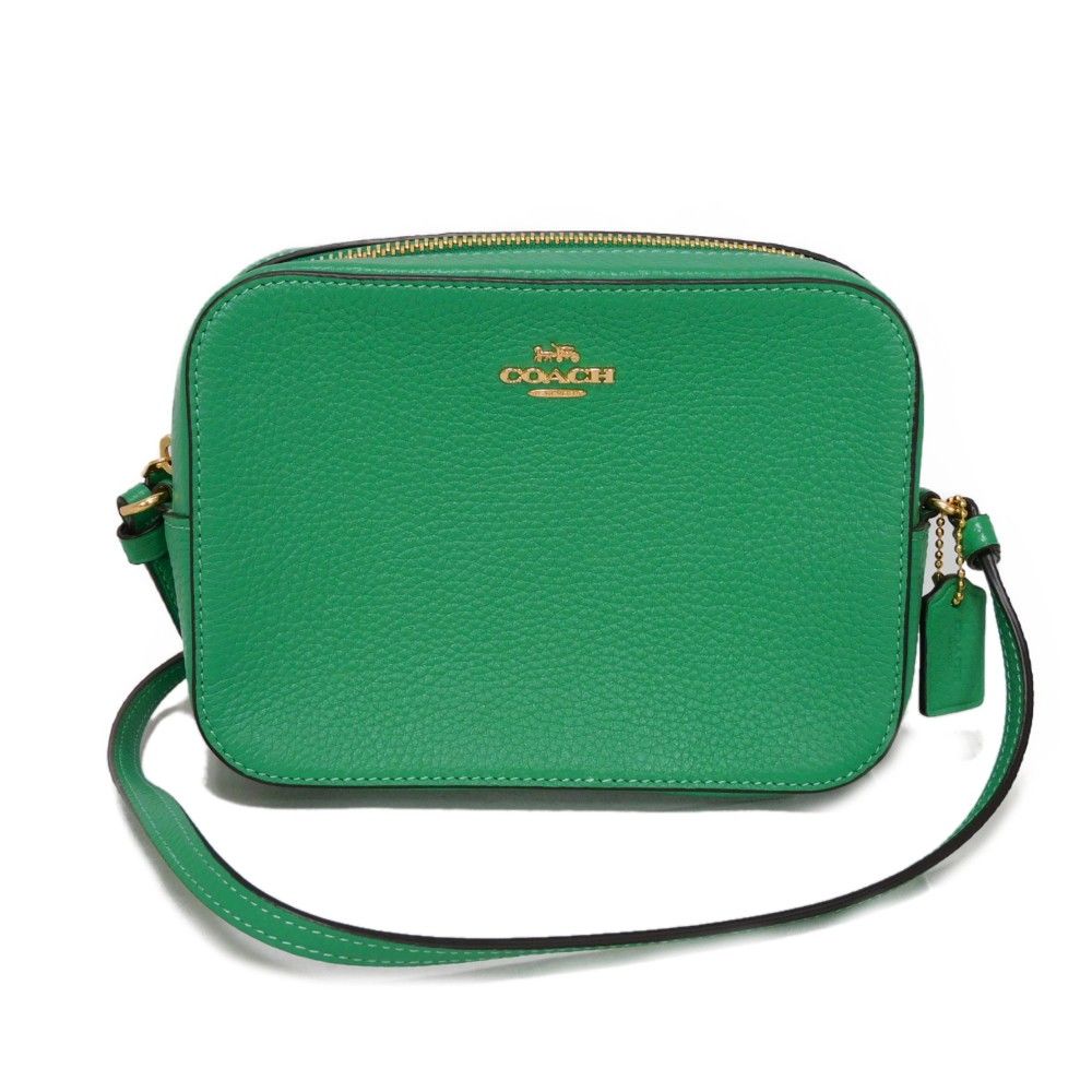 メルページ COACH コーチ カメラ バッグ クロスボディ ポシェット 型押し カーフ