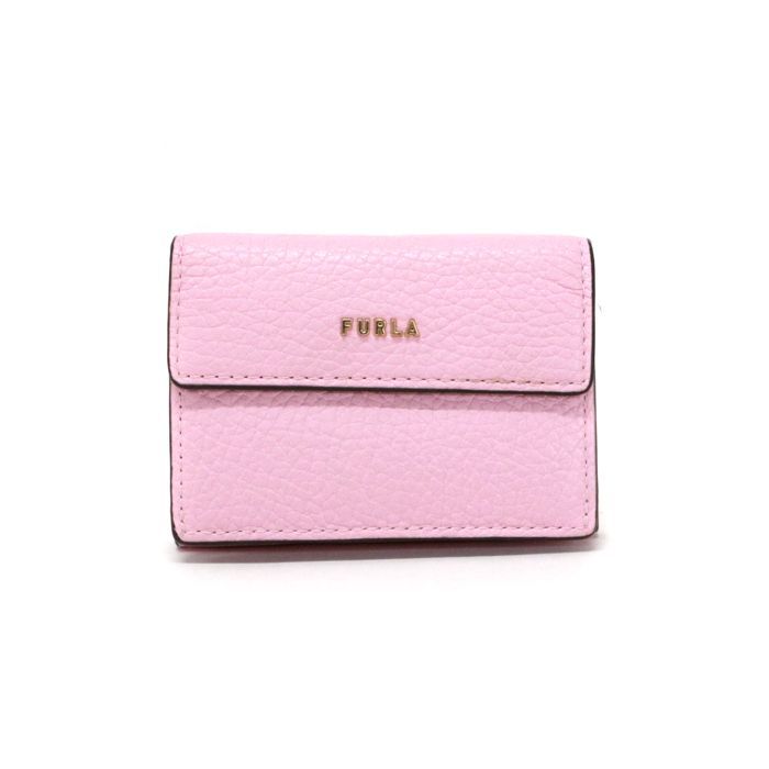 【希少】美品 フルラ Wホック 小銭入れ付き三つ折り ピンク バビロン 新品】 FURLA BABYLON 三つ折り財布ピンク新作