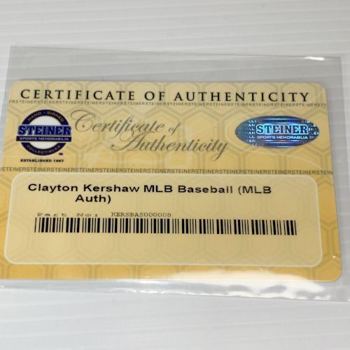 Rawlings クレイトン・カーショウ ☆直筆サインボール MLB